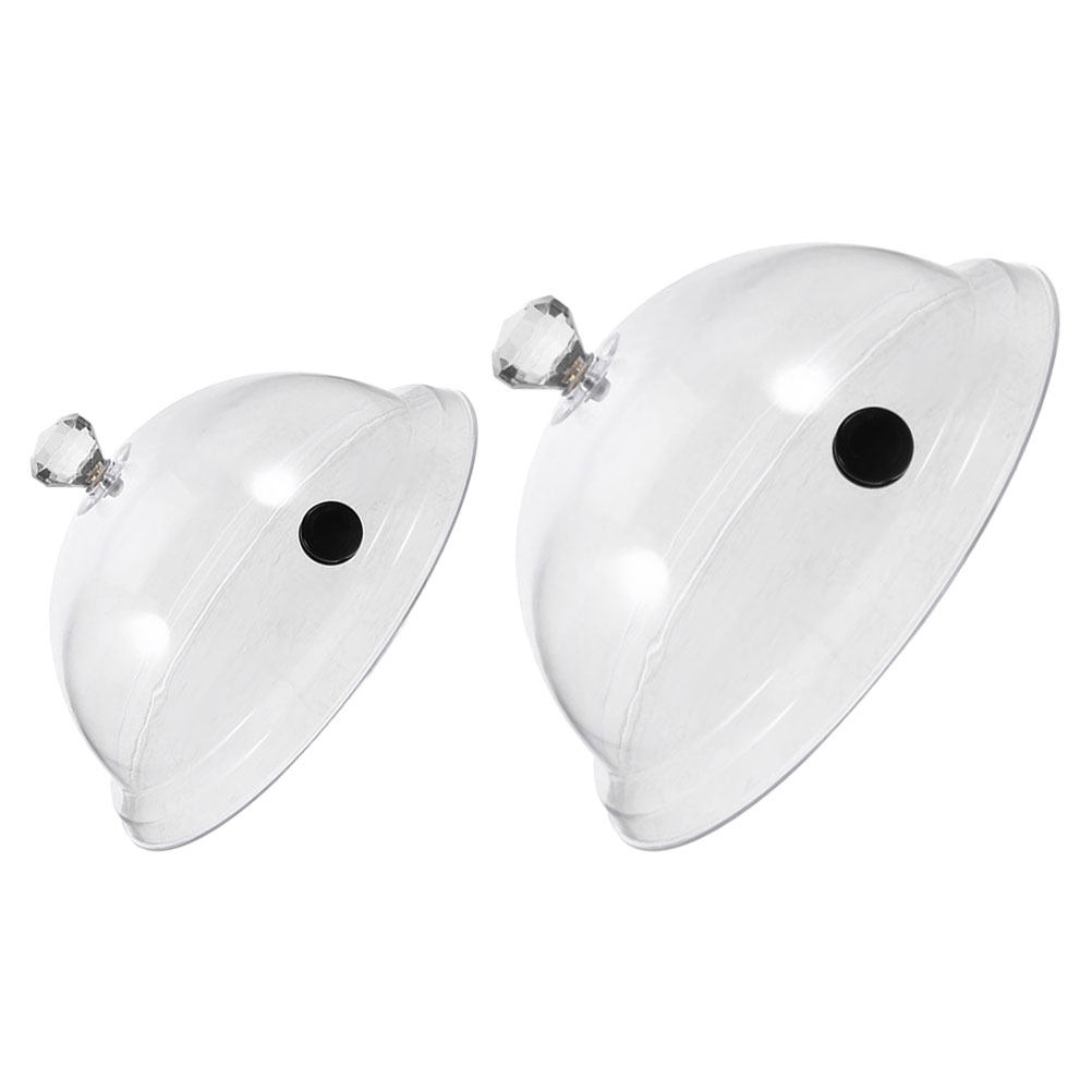 Plastic Dome Clear - قطعتان من أغطية الأكريليك الشفافة لحماية