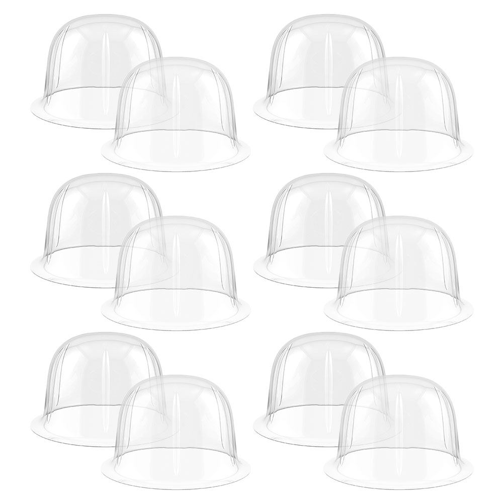 12 قطعة من حاملات القبعات الشف - مراجعة Plastic Dome Clear وسعره