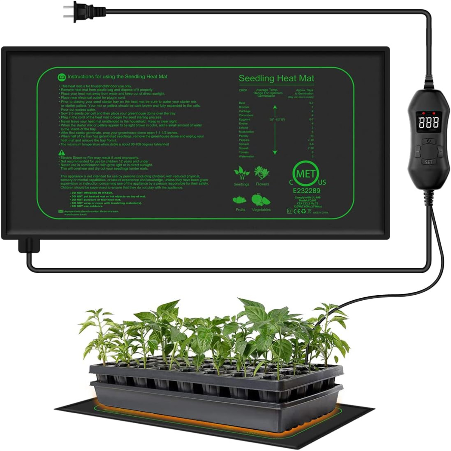 الشتلات الحرارة حصيرة مع ترموس - مراجعة Rooting Gel Clone وسعره