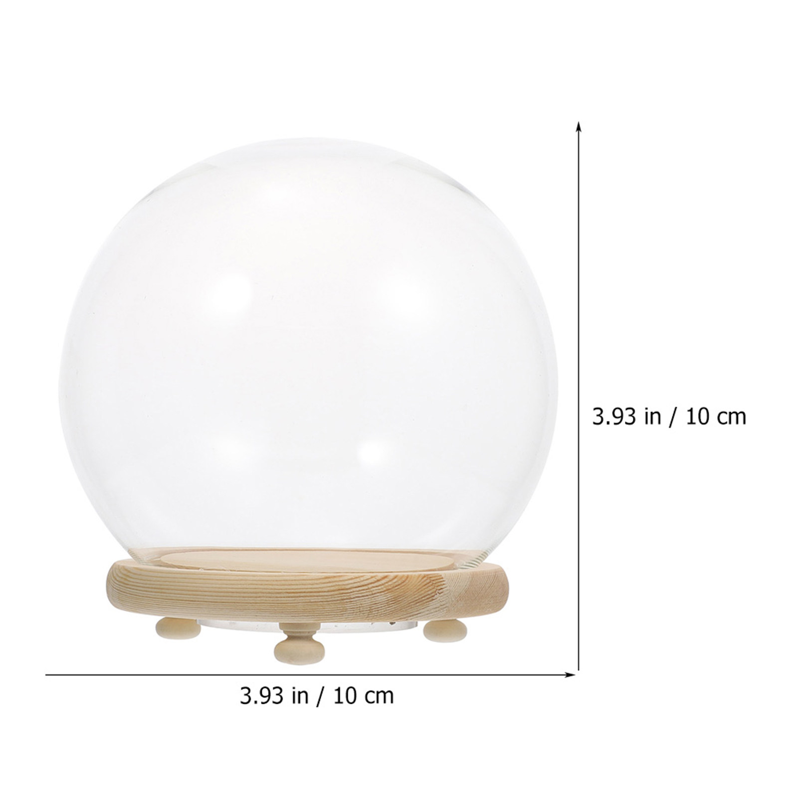 غطاء زجاجي مع قاعدة خشبية لعرض - مراجعة Plastic Dome Clear وسعره