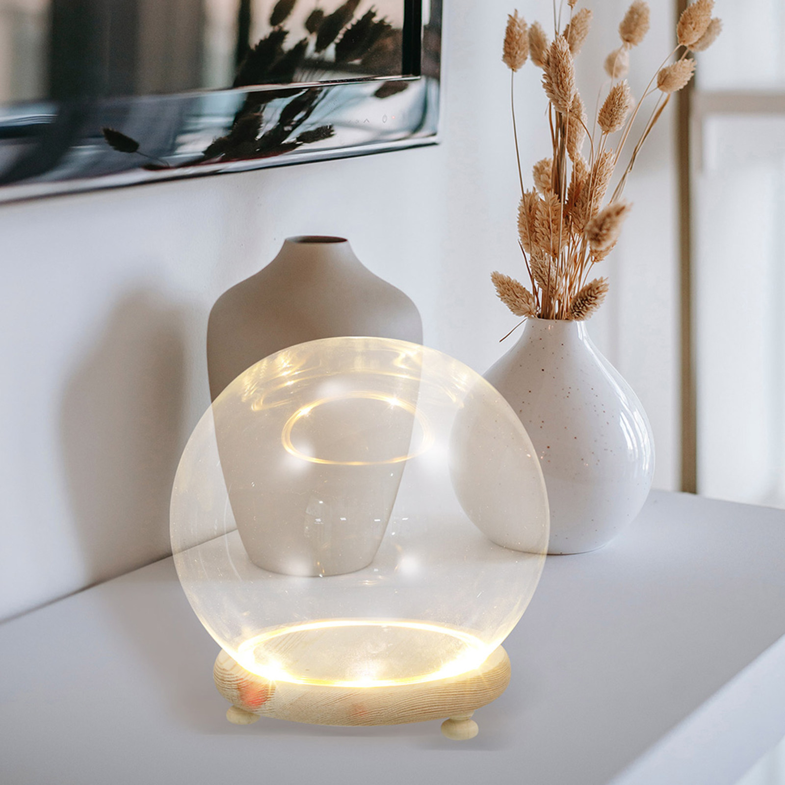غطاء زجاجي مع قاعدة خشبية لعرض - مراجعة Plastic Dome Clear وسعره