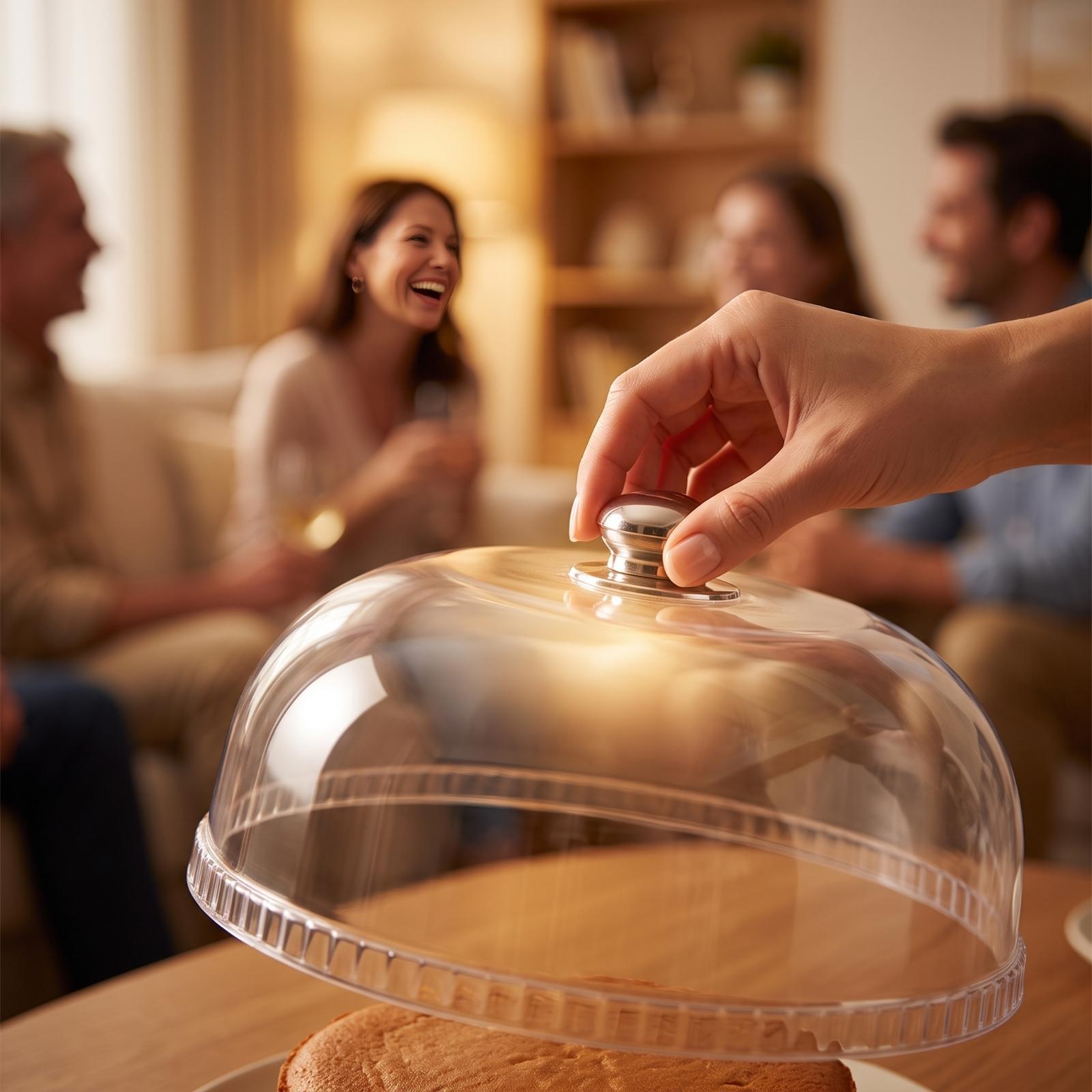 غطاء قبة شفاف للكيك مع مقبض لص - مراجعة Plastic Dome Clear وسعره